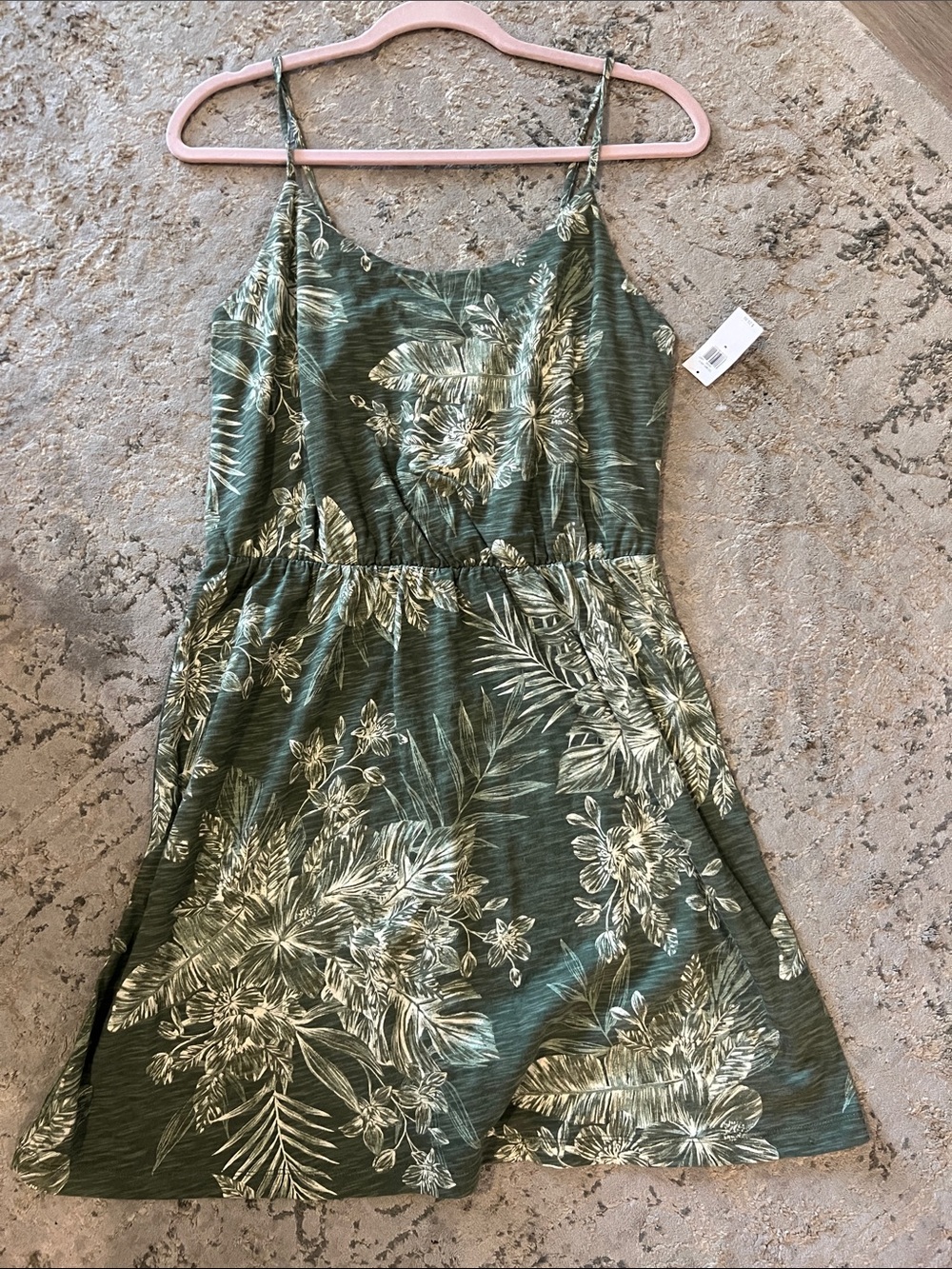 Old Navy Green Floral Mini Dress